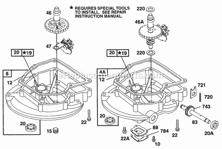Sump BasesCamsRightangledr Diagram and Parts List for 096902-0106-99  Briggs and Stratton Engine